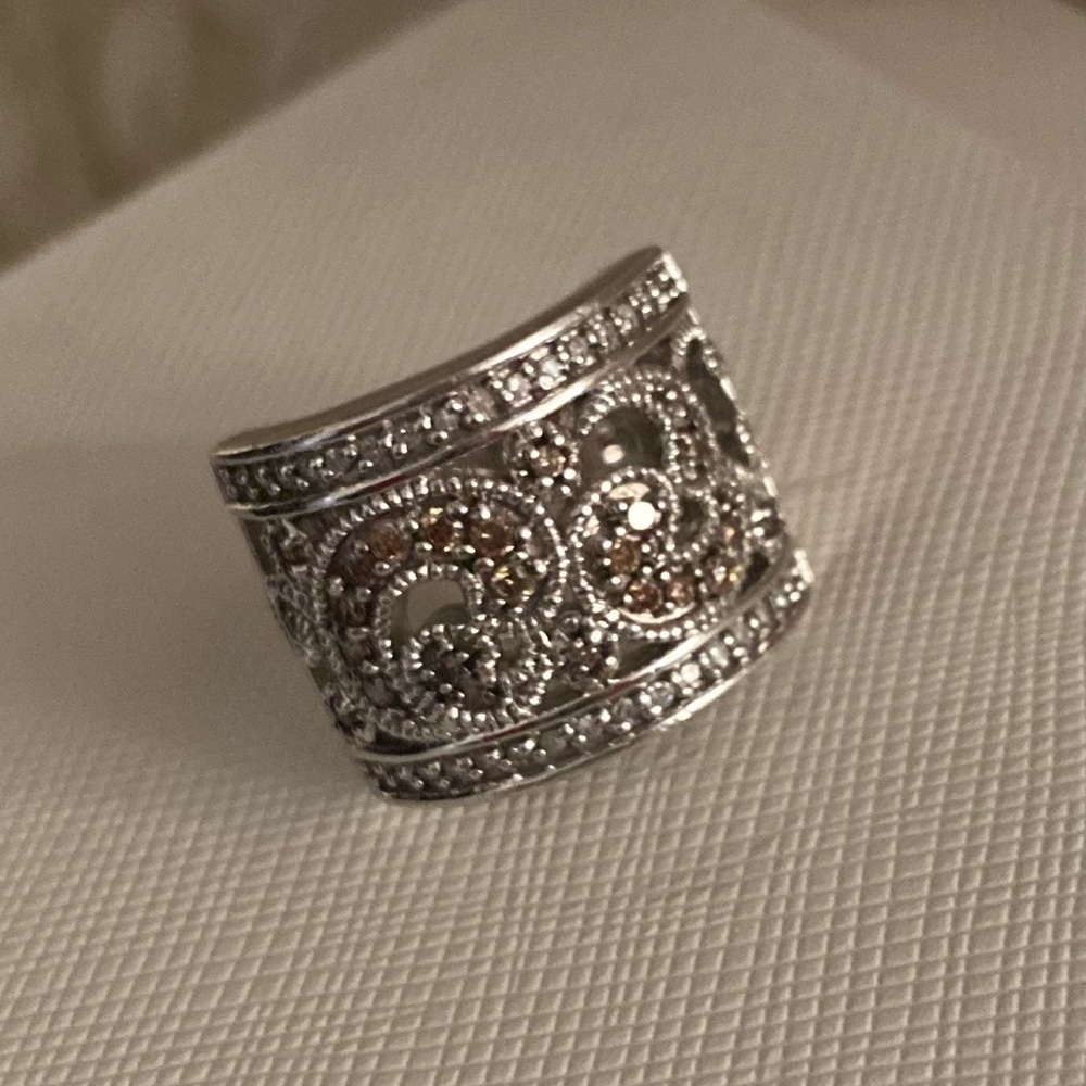 Sterling Silver Diamond Ring